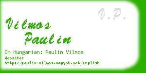 vilmos paulin business card